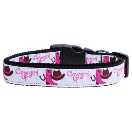 UNCONDITIONAL LOVE Cowgirl Up Nylon Ribbon Dog Collars Medium UN751403